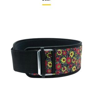 Floral Black Weightlifting belt